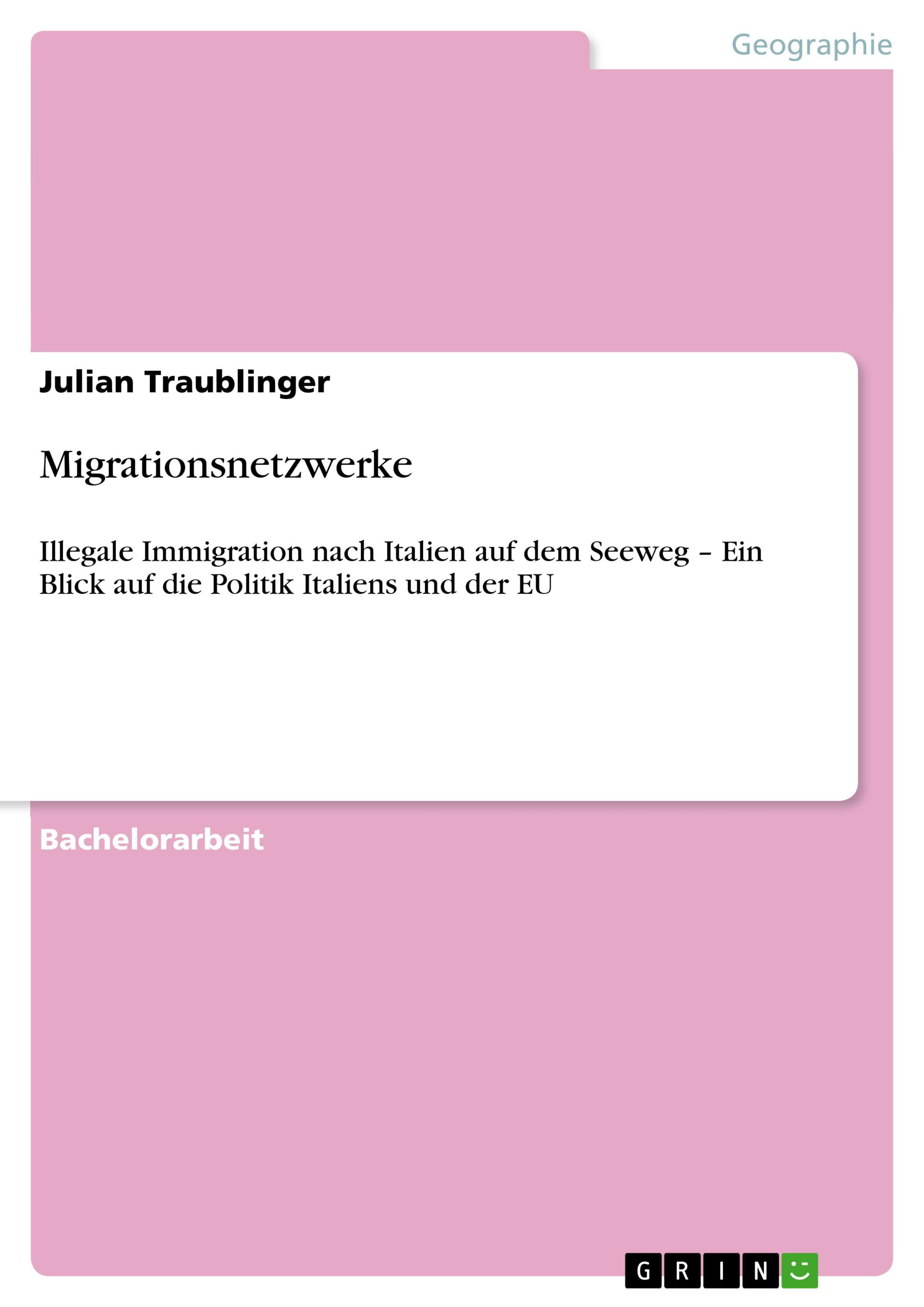 Buchcover: Migrationsnetzwerke, Julian Traublinger