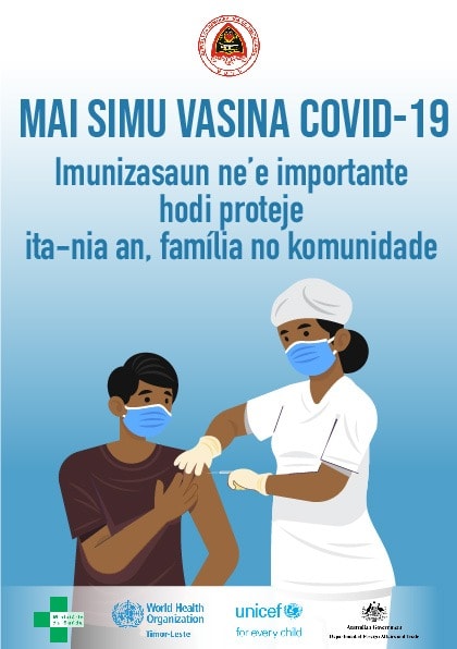 Impfaufruf in Osttimor