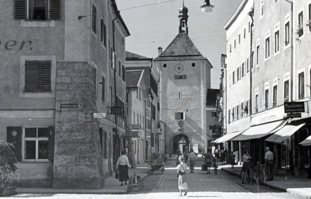 Schloßstraße Laufen, historisches Foto