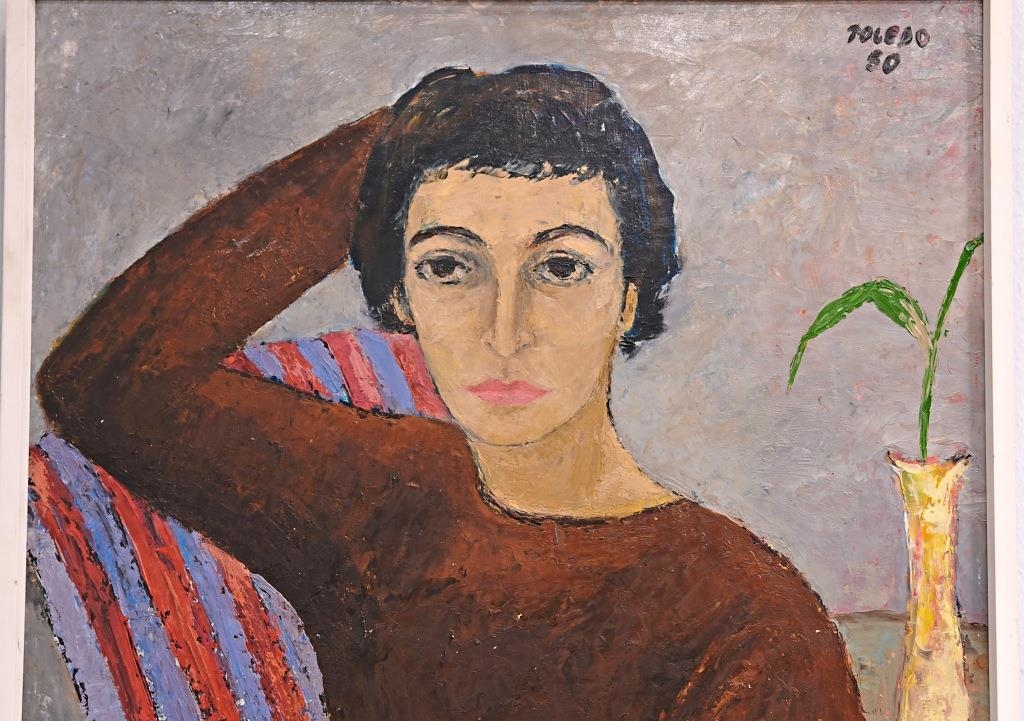 Öl auf Pappmaché: Ein Selbstbildnis von Irma Rafaela Toledo aus dem Jahr 1950.